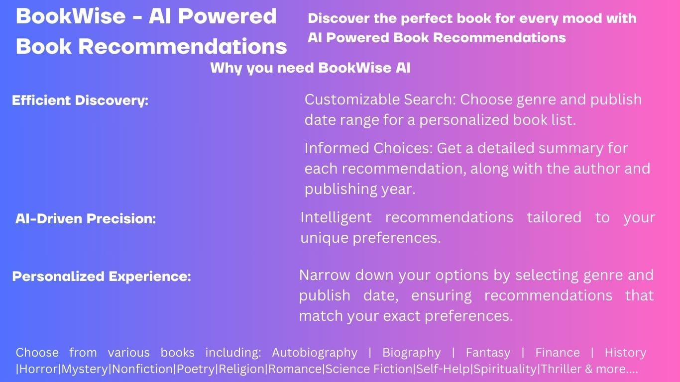 Free Ai Tool BookWise AI